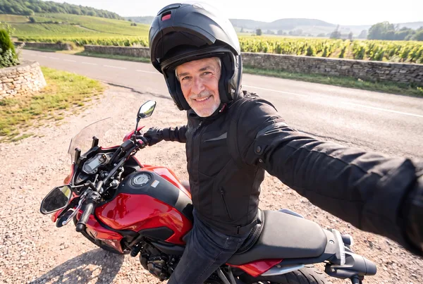 Gérard sur sa moto